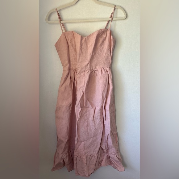Reformation Eileen Midi Dress in Blush Size 2 - Picture 4 of 7